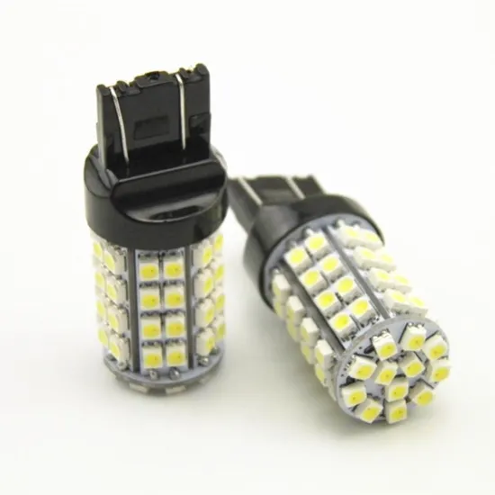 Auto Long Life Span Yellow And White Color T20 60SMD 3528 Car LED Lights t20 w21/5w 7443