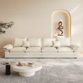 Kamar tamu minimalis nano nganggo sofa lurus