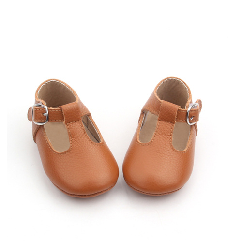 Brown T Bar Mary Jane Baby Dress Shoes