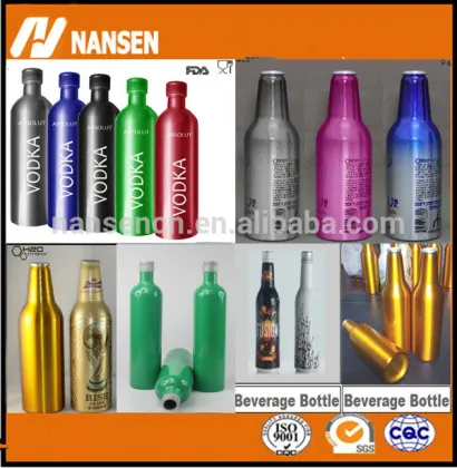 aluminum bottle for whisky vodka
