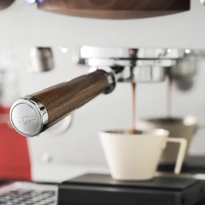 Customized Bottomless Portafilter for DeLonghi, Barsetto, Berivlle, Lamarzocco, and Welhome Vintage Wooden Handle (51/54/58mm)