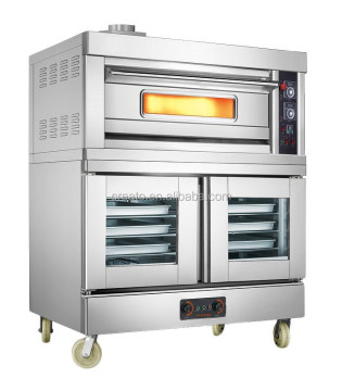 Attrezzatura da cucina professionale: CT-PZ12+10 forno per pizza elettrica e mobile di fermentazione in acciaio inossidabile per hotel