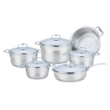 Stainless Steel Wide Edge Cookware Set