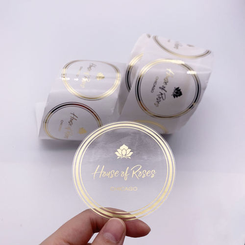 Printed Round Transparent Stickers Custom Printed LOGO Round Transparent Vinyl Sticker Manufactory