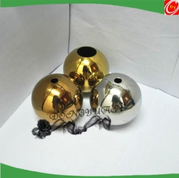 50mm polished brass color metal ball for home and garden decoration