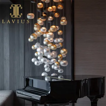 Pearl Color Indoor Decorative Led Villa Chandelier Pendant