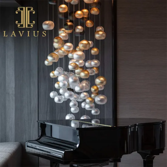 Pearl Color Indoor Decorative Led Villa Chandelier Pendant