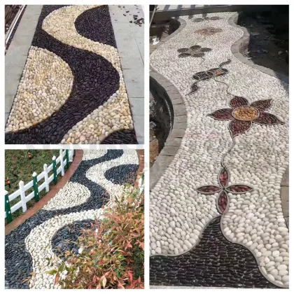 Natural Polished White River Rock Cobbles & Pebbles for Garden Landscaping