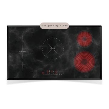 High-Power Built-in Hybrid Cooker with 5 Burners and Flex Zone