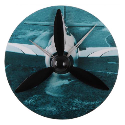 Propeller Aircraft Gear Wall Clock