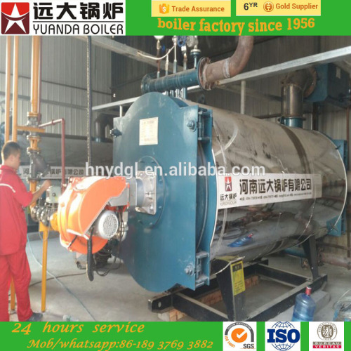 Long using life energy saving 1ton/h diesel fired steam boiler