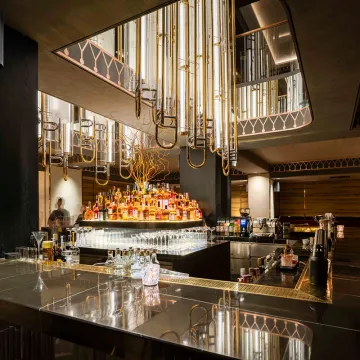 Modern Luxury Bar Counter Decoration Pendant Light - Custom Long Glass Hanging Chandelier