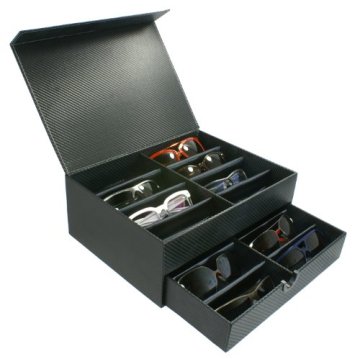Black Rigid Magnetic Closure Sunglasses Gift Packaging Boxes