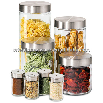 hot selling glass storage bottle set