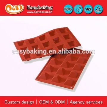 15 Cavities pyramids bakeware silicone cake mold