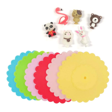 BPA Free Cute Animal Silicon Cup Lids