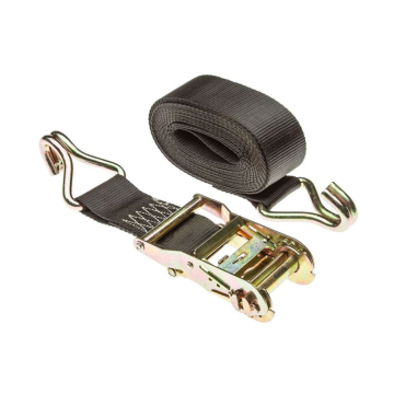 Heavy Duty Ratchet Straps 15ft 5000kg J Hooks Black Tie Down Straps