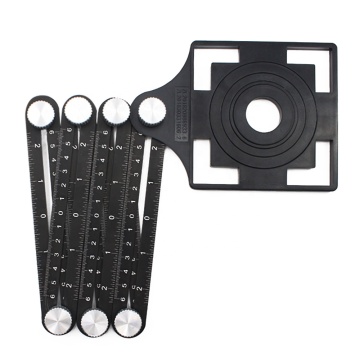6-Sides Multi Angle Measuring Ruler Protractor Adjustable Floor Tile Hole Locator