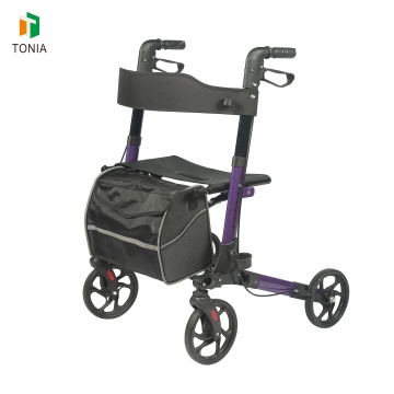 Vente chaude en aluminium Rollator pliant avec siège