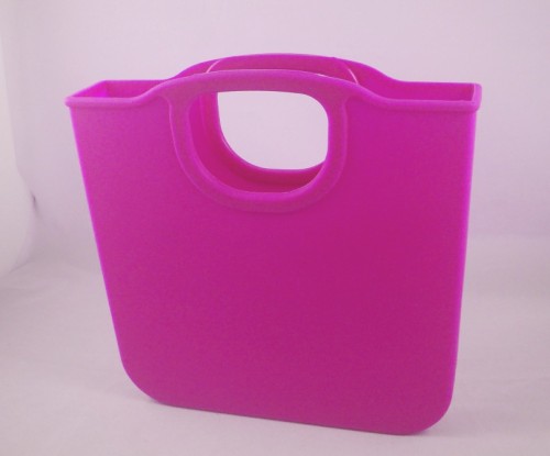 Hot Sell Pink Cute Silicone Handbag Tote Shopping Bag