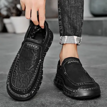 Custom LOGO Leather Loafers for Men - Factory Supply 4 Season Driving Shoes
