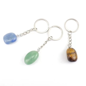 Wholesale Raw Crystals Healing Stones Custom Rough Gemstone Key Chains