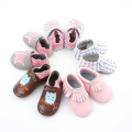 Unisex New Soft Leather Toddler Prewalker Baby sko