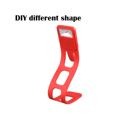 Red Foldable Flexible LED Light Bookmark Book Light