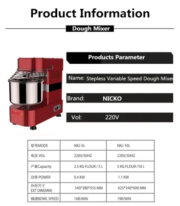 Commercial Spiral Dough Mixer for Mixing Flour Kneader Bread Baking Machine