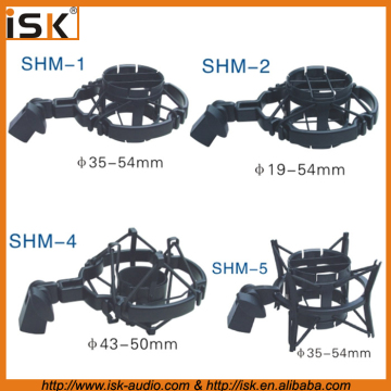 elastic microphone suspending shock mounts for broadcasting and recording