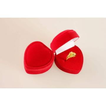 Wholesale Wedding Velvet heart-shape Jewelry Ring Box