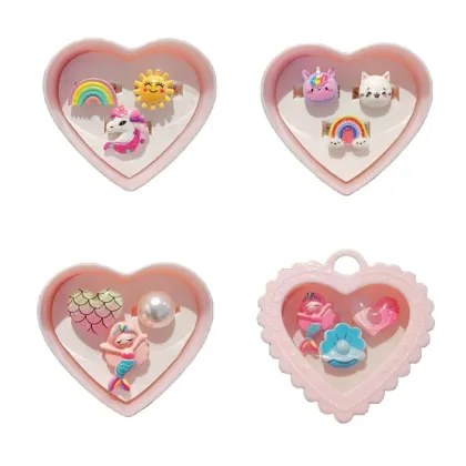 Princess Cute Cartoon Jewelry Set for Girls' Birthday