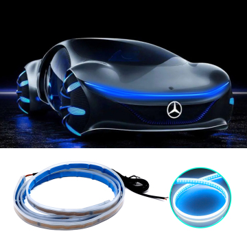 1.5M/1.8M White 6000K Daytime Running Light Strip for Car Hood