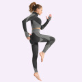 SALSPOR Seamless Yoga Sets Women Jogging Zipper Long sleeve Top Push Up Tight Breathable Leggings Workout Sports Training Wear