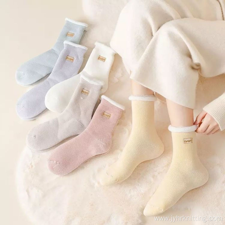 Microfiber Christmas Thick Comfortable Plush Slipper Socks