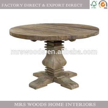 french provincial home furniture recycled elm wooden american vintage dining table antique round table