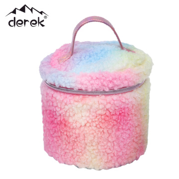 Bolsa de maquillaje en forma de backet de maquillaje para mujeres