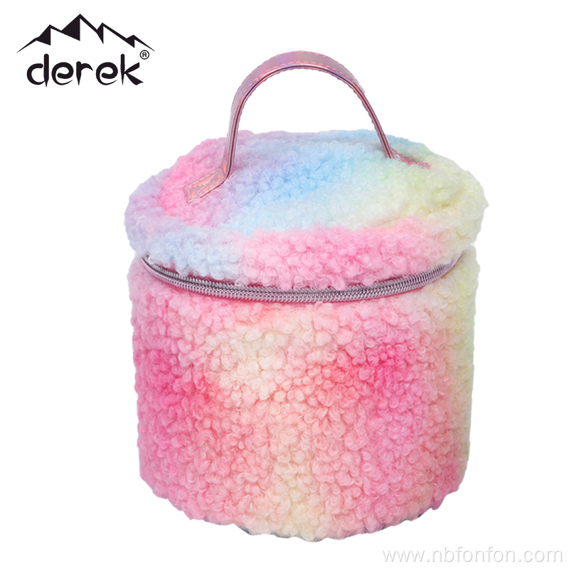 Women's makeup bag bucket shaped makeup bag