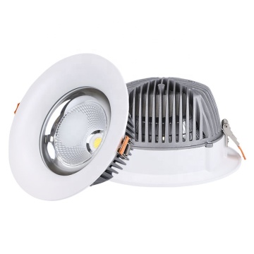2024 LED COB Downlight 6W 90 mm 230 V Flicker Bezprawne aluminiowe zagłębione światło reflektorów