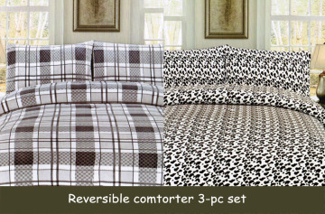 Super Soft Flannel/Sherpa Reversible Comforter 3-PC Set