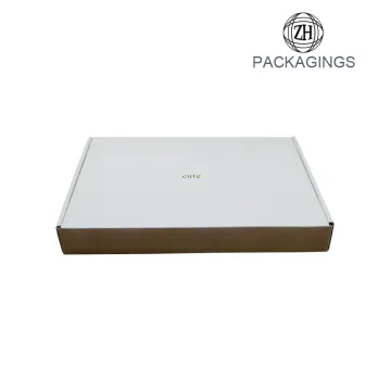White cardboard corrugated gold stamping box