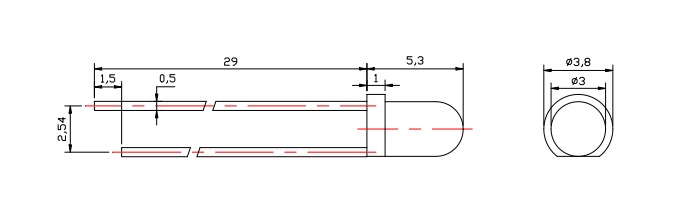 3mm UV LED size