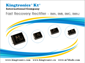 Kt Kingtronics Surface Mount Fast Recovery Rectifier series: RS1A-RS1M, RS2A-RS2M, RS3A-RS3M, RS5A-RS5M