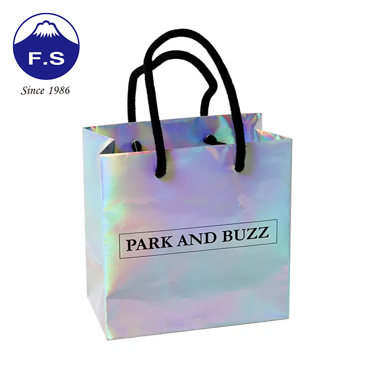 Glossy Colorful Shinny Paper Gift Packaging Wholesale Cheap Printed Bags