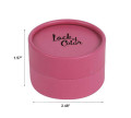 Boîte ronde rose cils avec logo personnalisé