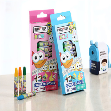 12-Color Oil Pastel Wax Crayon Set for Kids - Manufacturer 1*7.2cm 3912
