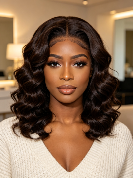 12 Inch 13x4 HD Lace Frontal Deep Wave 150% Density 2 Human Hair Glueless Wig