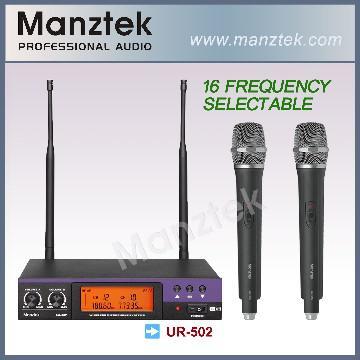 Manztek UR-502 Professional Multi-Frequency UHF Wireless Microphone