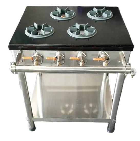 Professional Burner Industrial Four-Wok Gas Range Stove: Ideal Equipment for Restaurants and Chinese Cuisine Cooking
