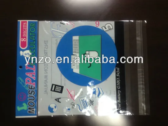 resealable plastic bag with hang hole